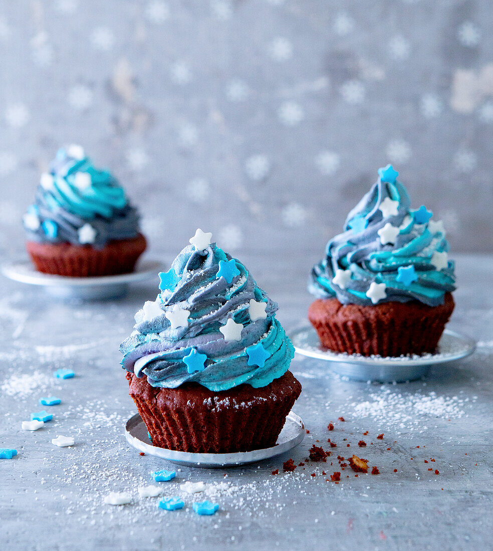 Galaxy cupcakes