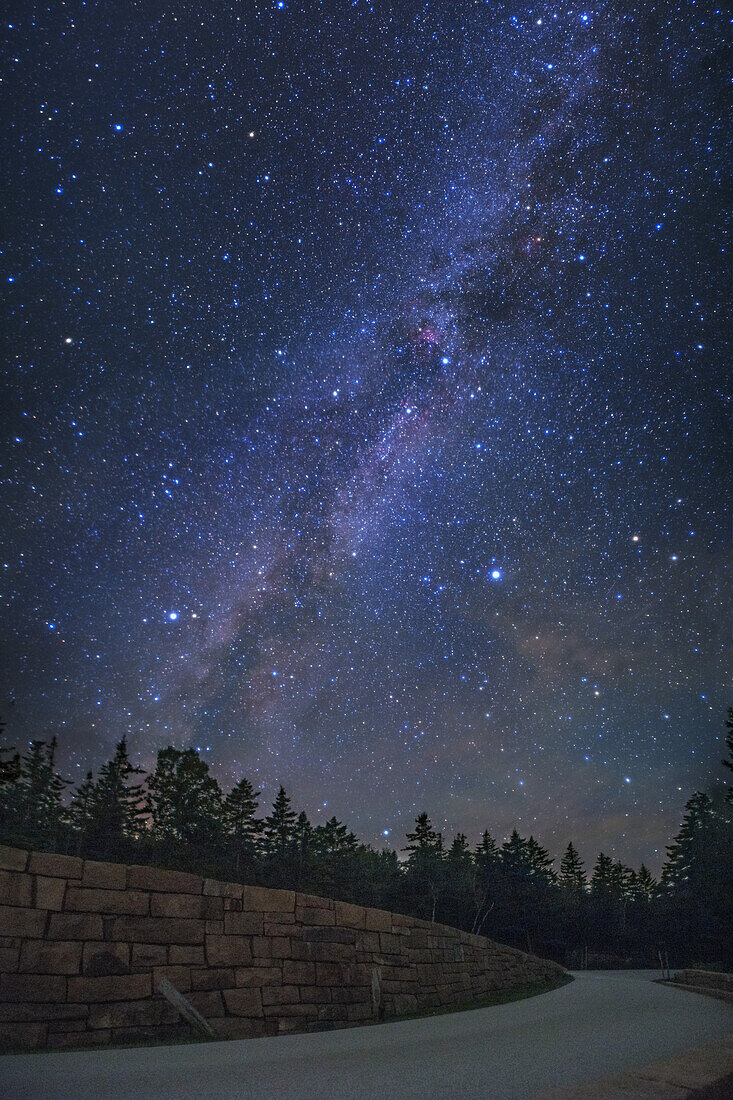 Night sky over Acadia National Park, Maine, USA
