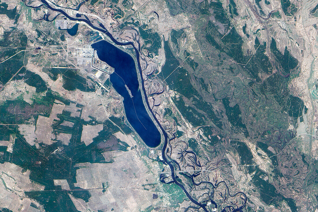 Chernobyl, Ukraine, in 2009, satellite image