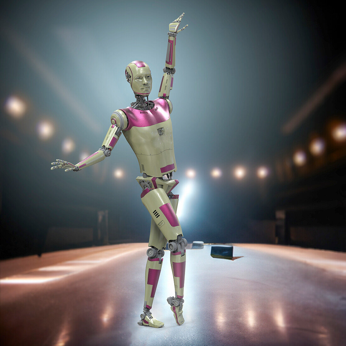 Robot dancing, illustration