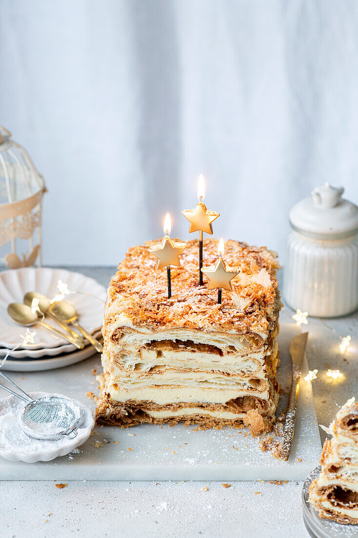 Napoleon-Kuchen zu Weihnachten