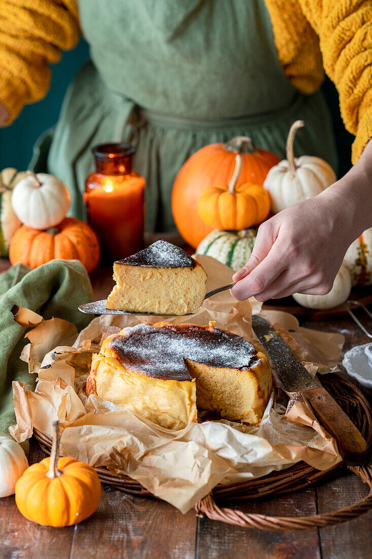 Burnt pumpkin cheesecake