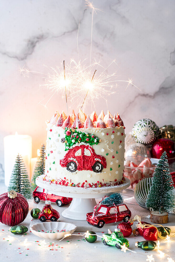 Red Velvet Kuchen zu Weihnachten