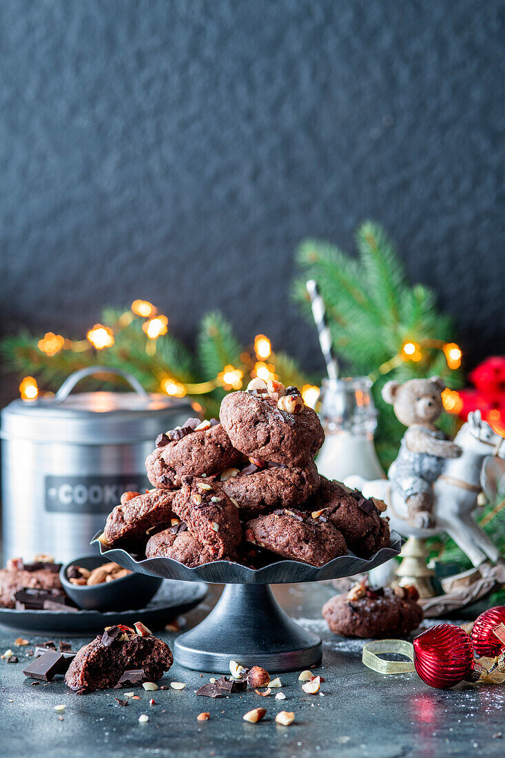 Schokoladenkekse für Weihnachten