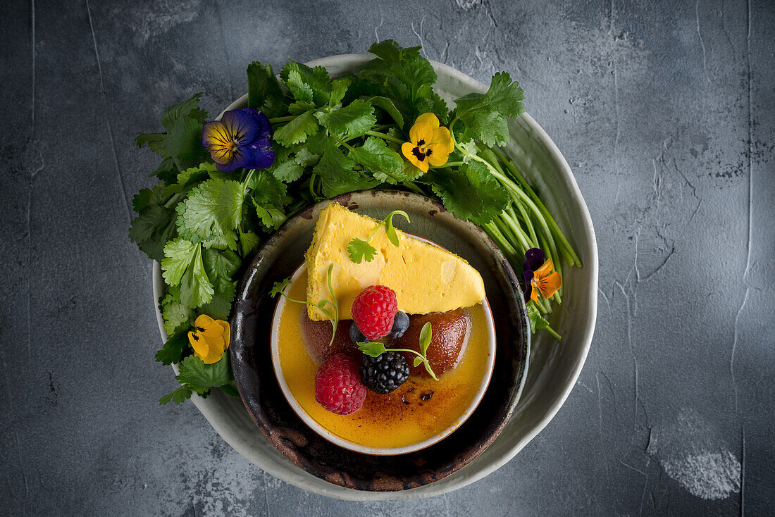 Gulab Jamun, crème brûlée and pistachio kulfi