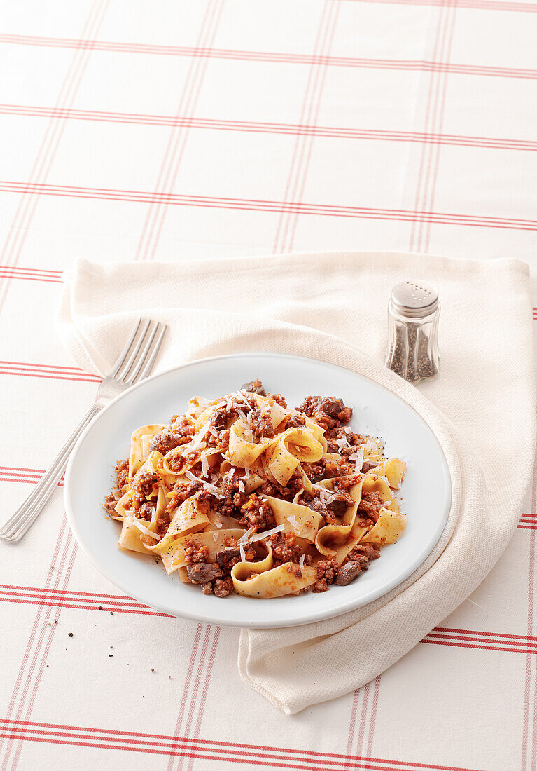 Pappardelle mit Hühnerinnereien