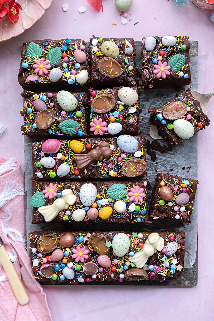 Easter chocolate tray cake
