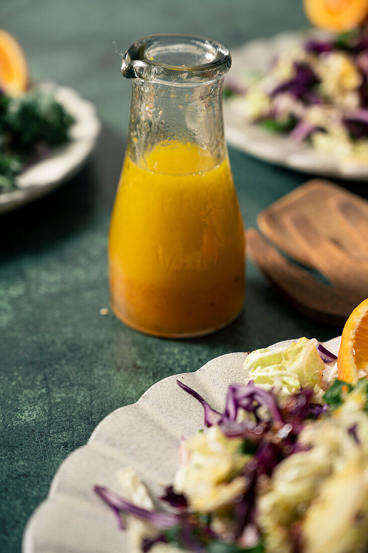 Zitronen-Ingwer-Salatdressing