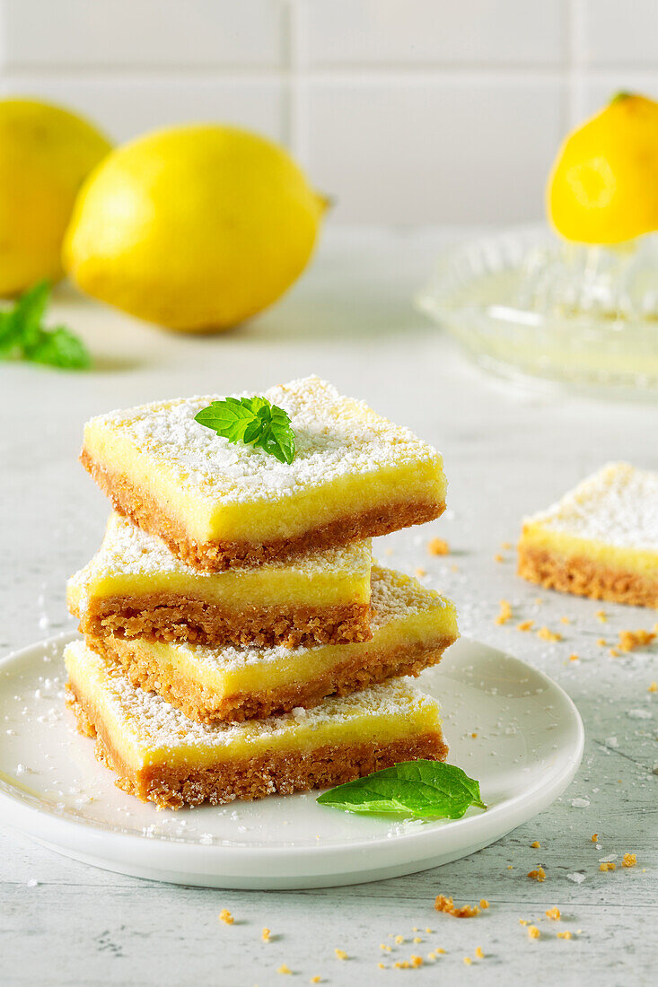 Lemon bars made with almond flour