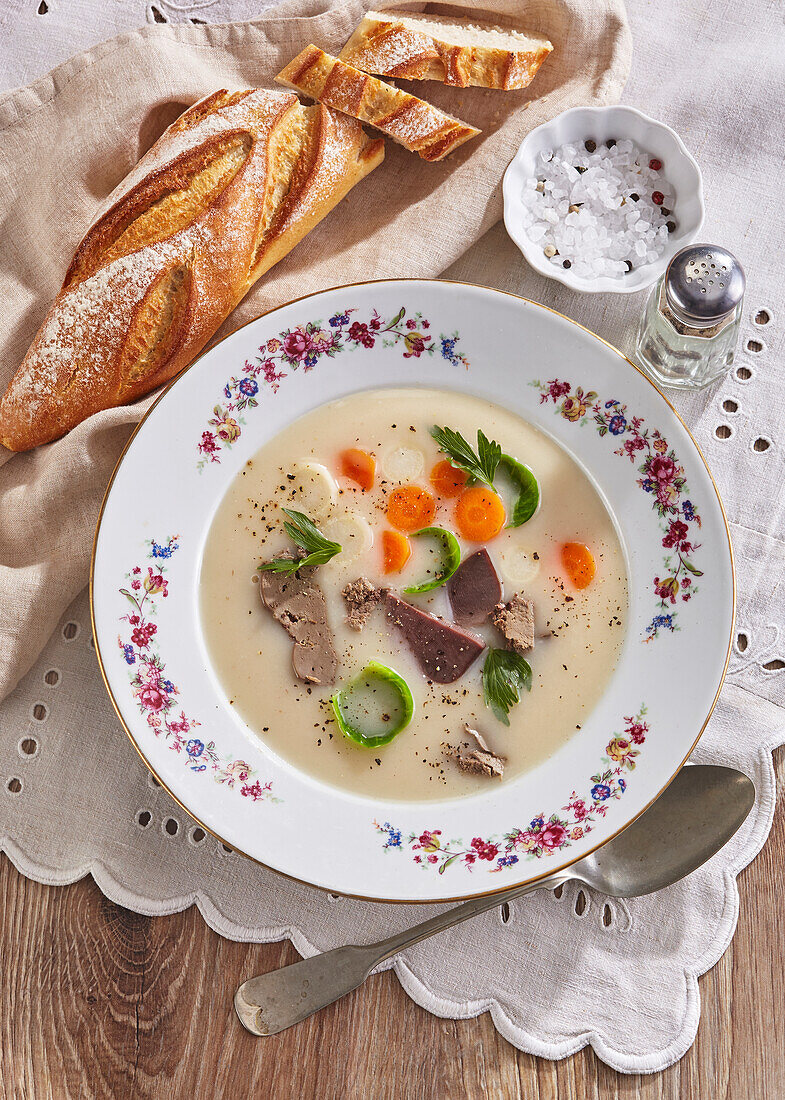 Creamy goose soup