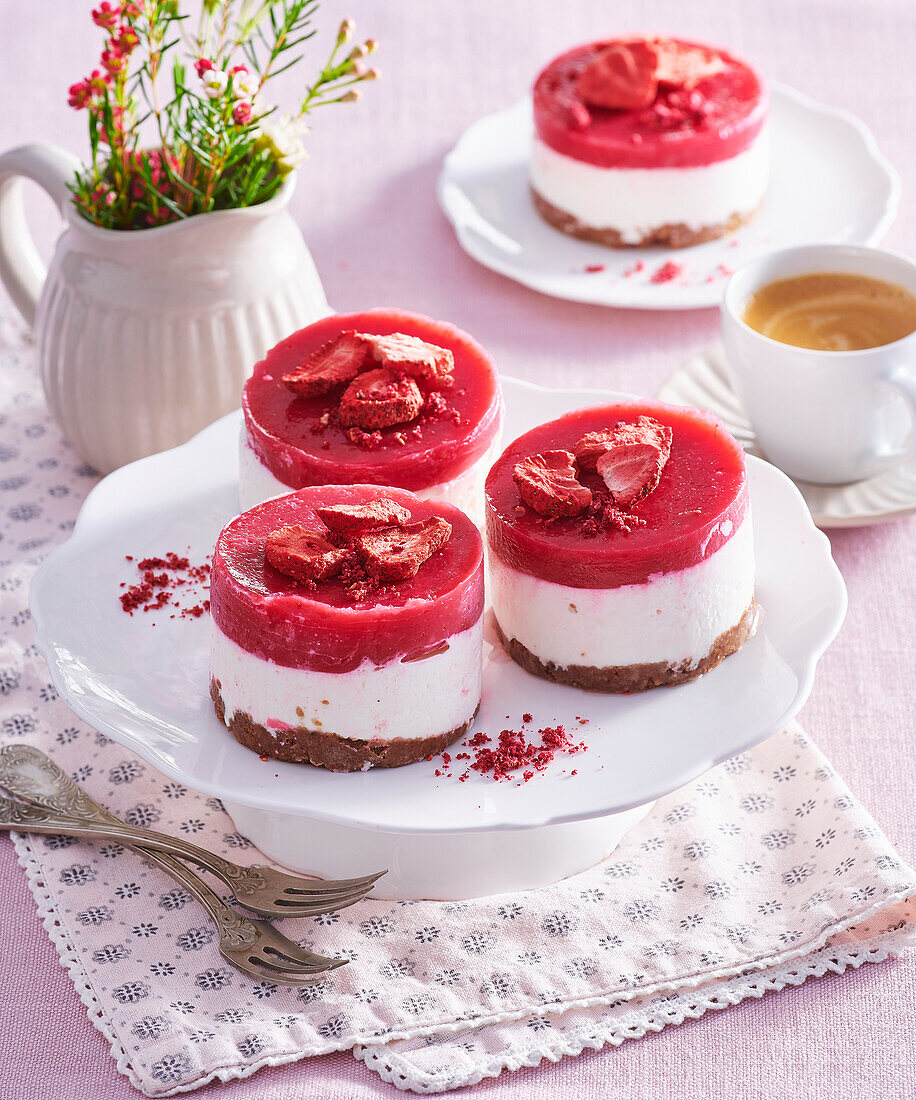 Erdbeer-Mini-Käsekuchen