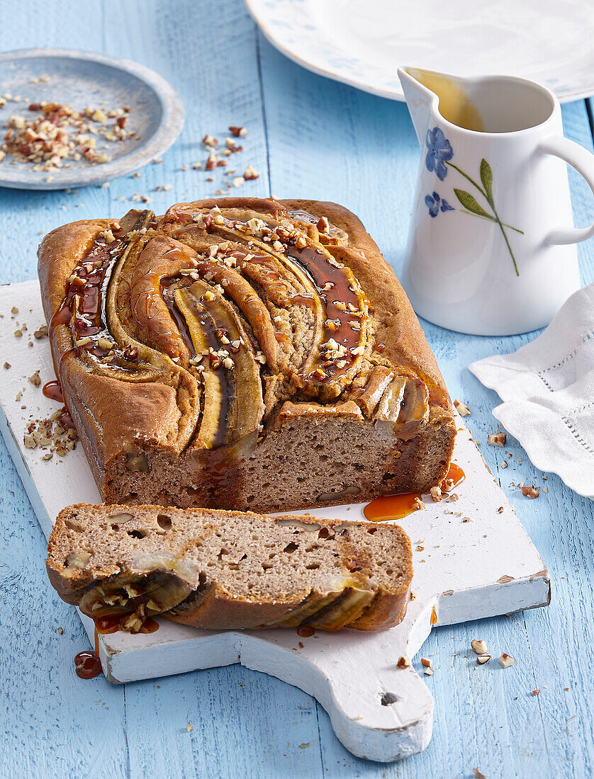 Bananenbrot mit gesalzenem Karamell