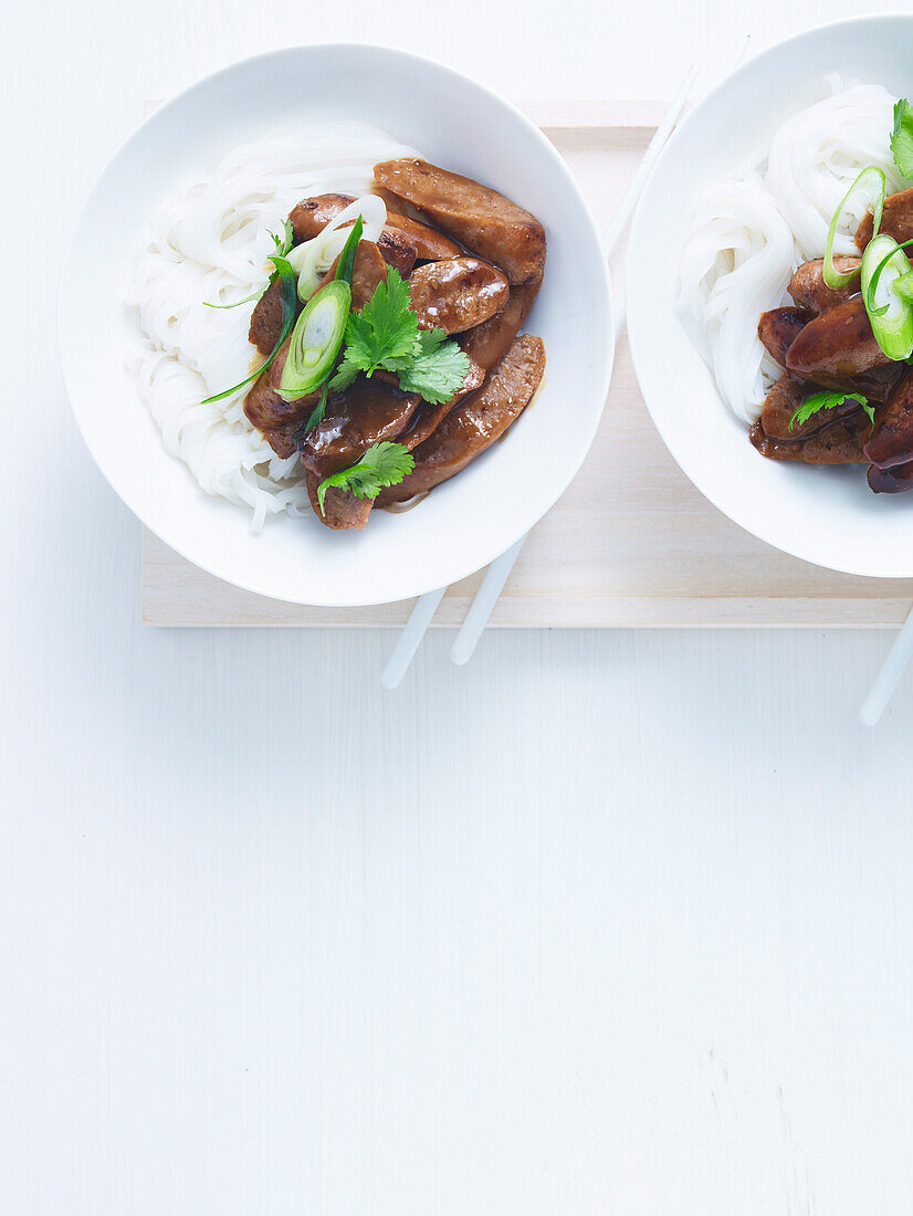 Mustard-glazed chipolatas