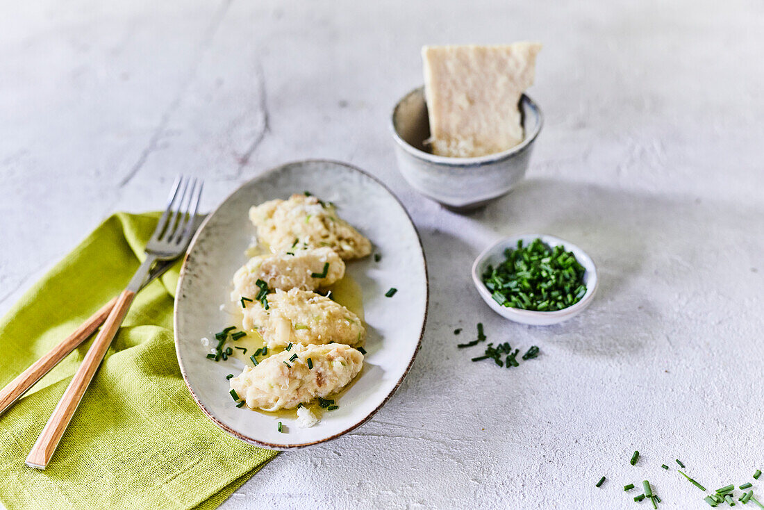 Pirogi with parmesan