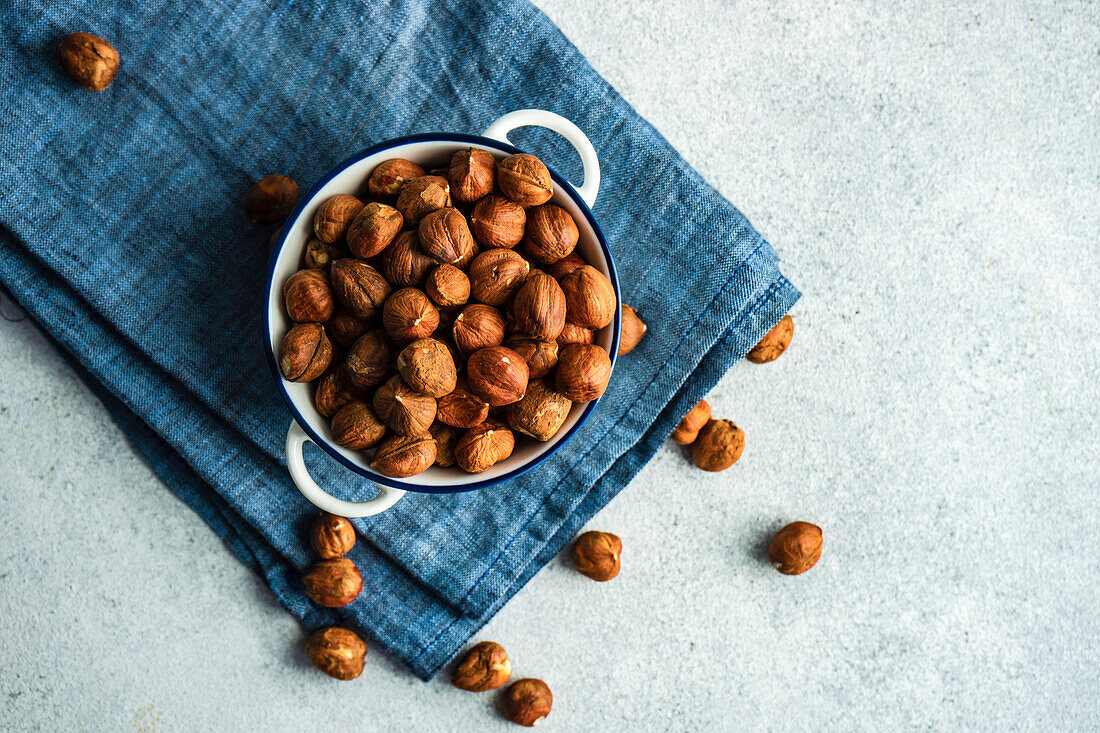 Hazelnuts in a bowl