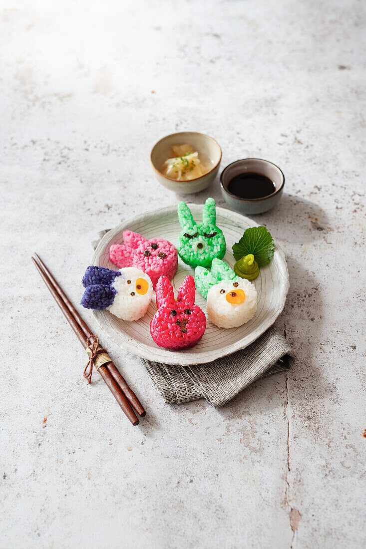 Sushi in the shape of a rabbit