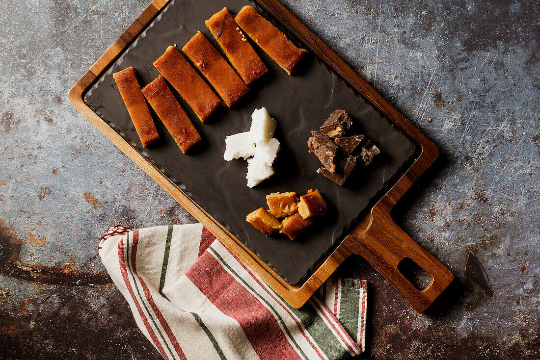 Various homemade nougat varieties