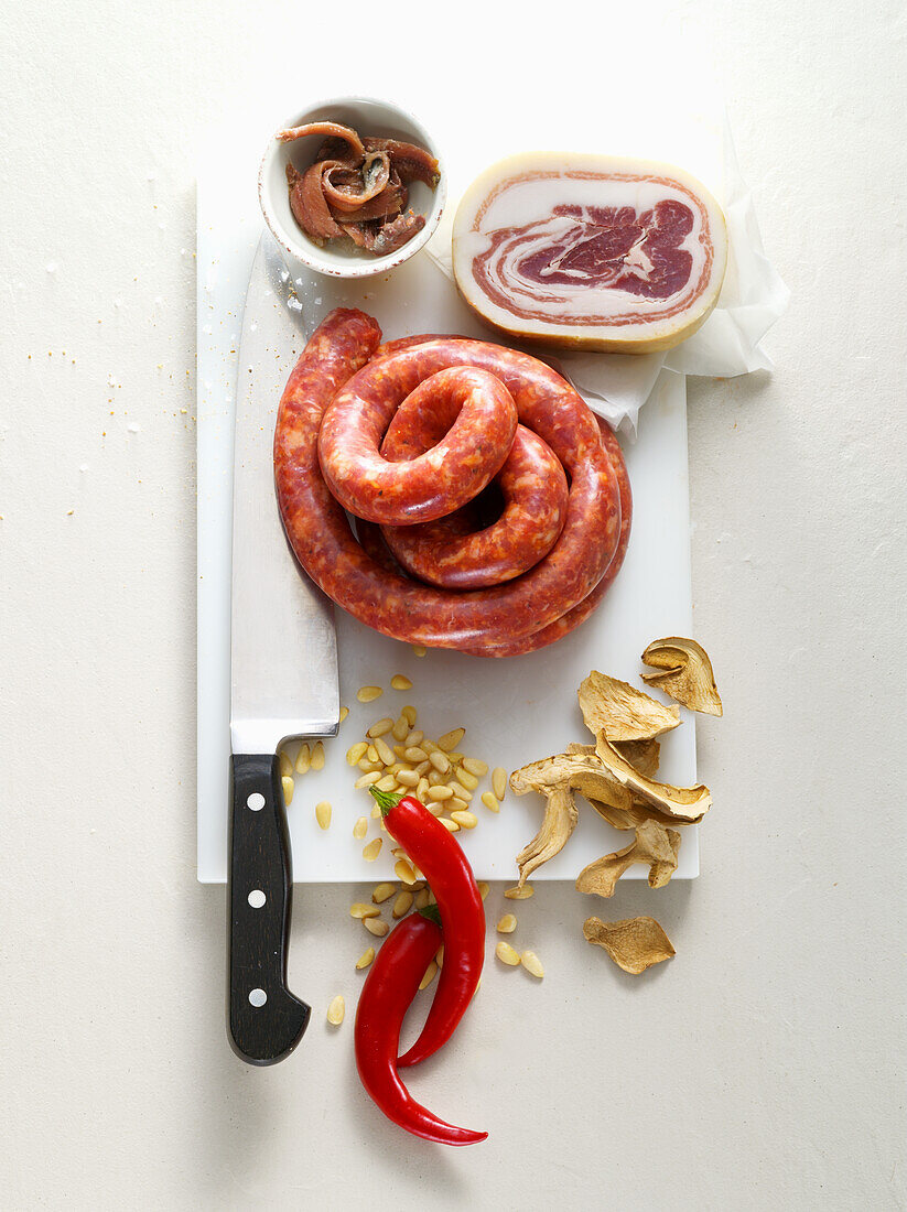 Ingredients for Mediterranean food