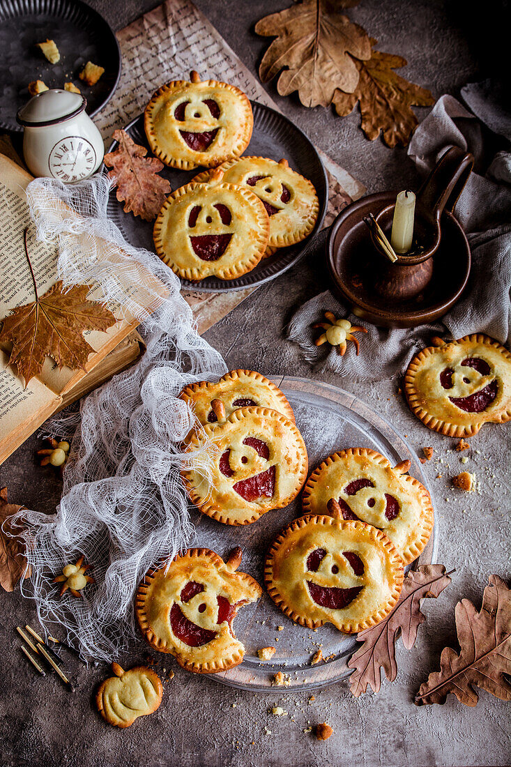 Halloween jam biscuits