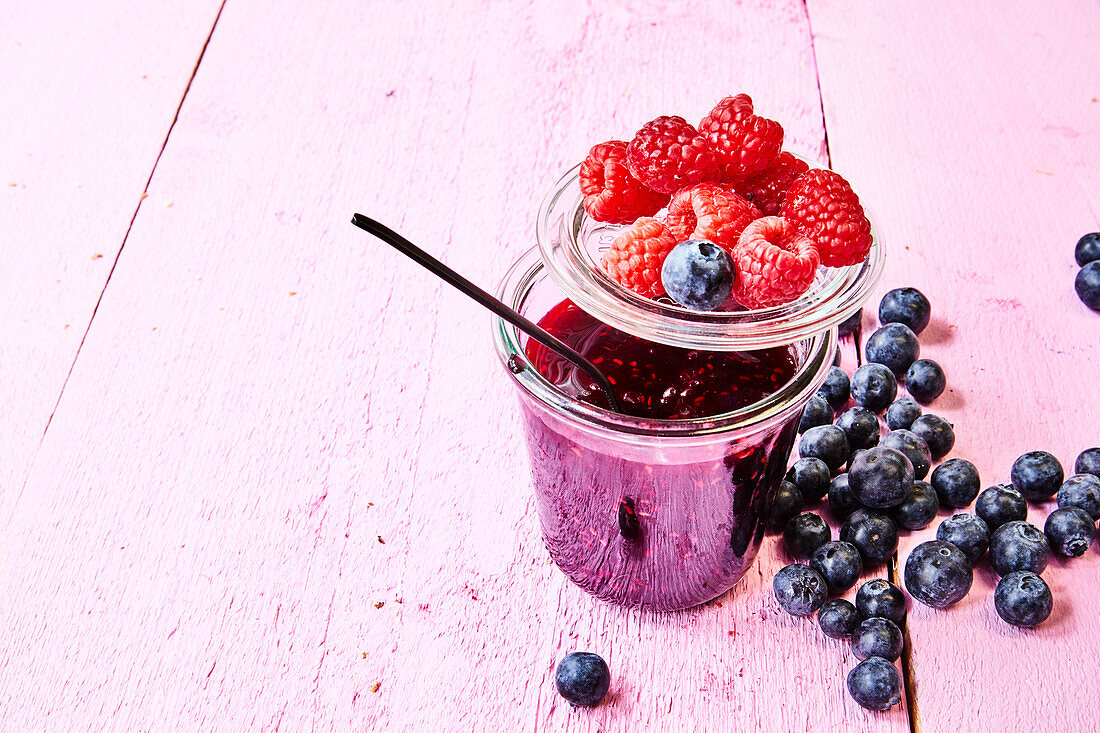 Raspberry blueberry jam
