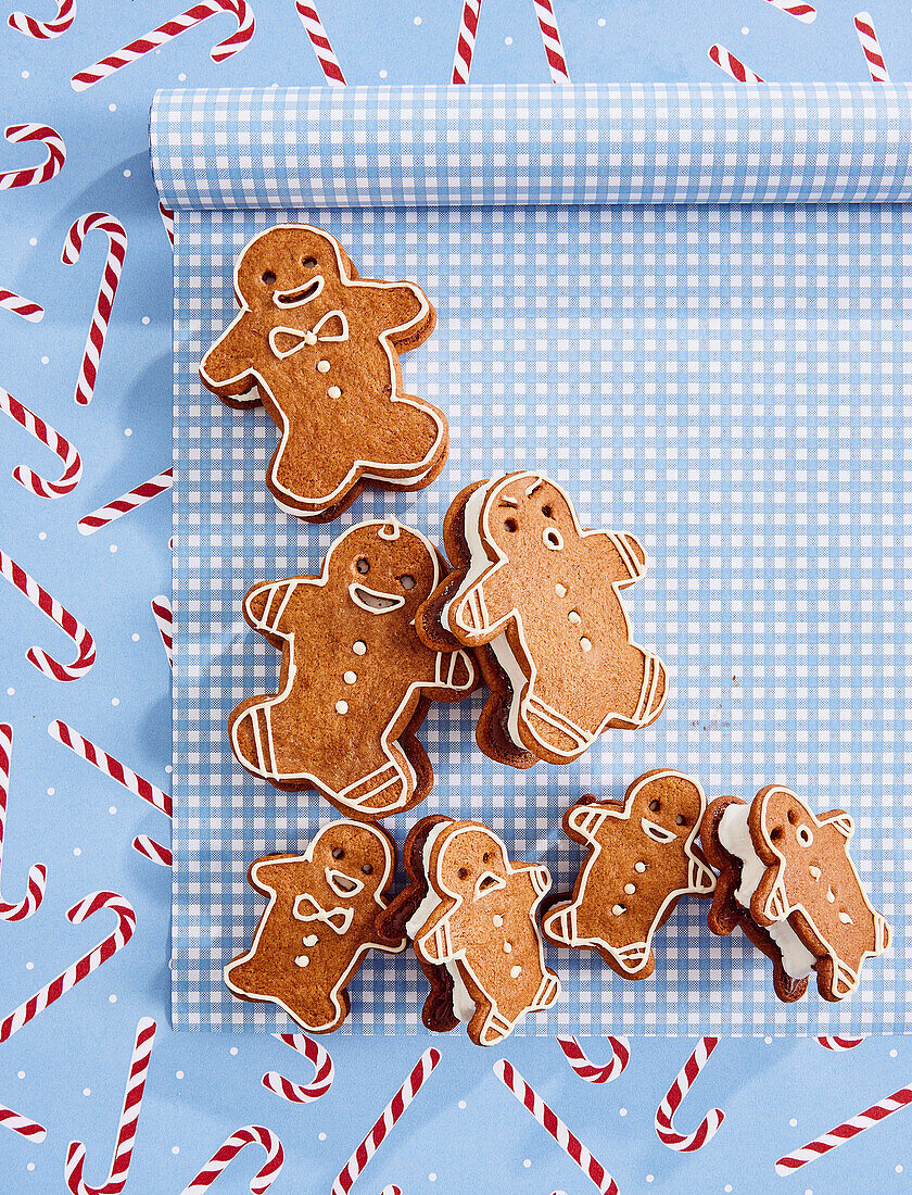 Gingerbread men with s'mores