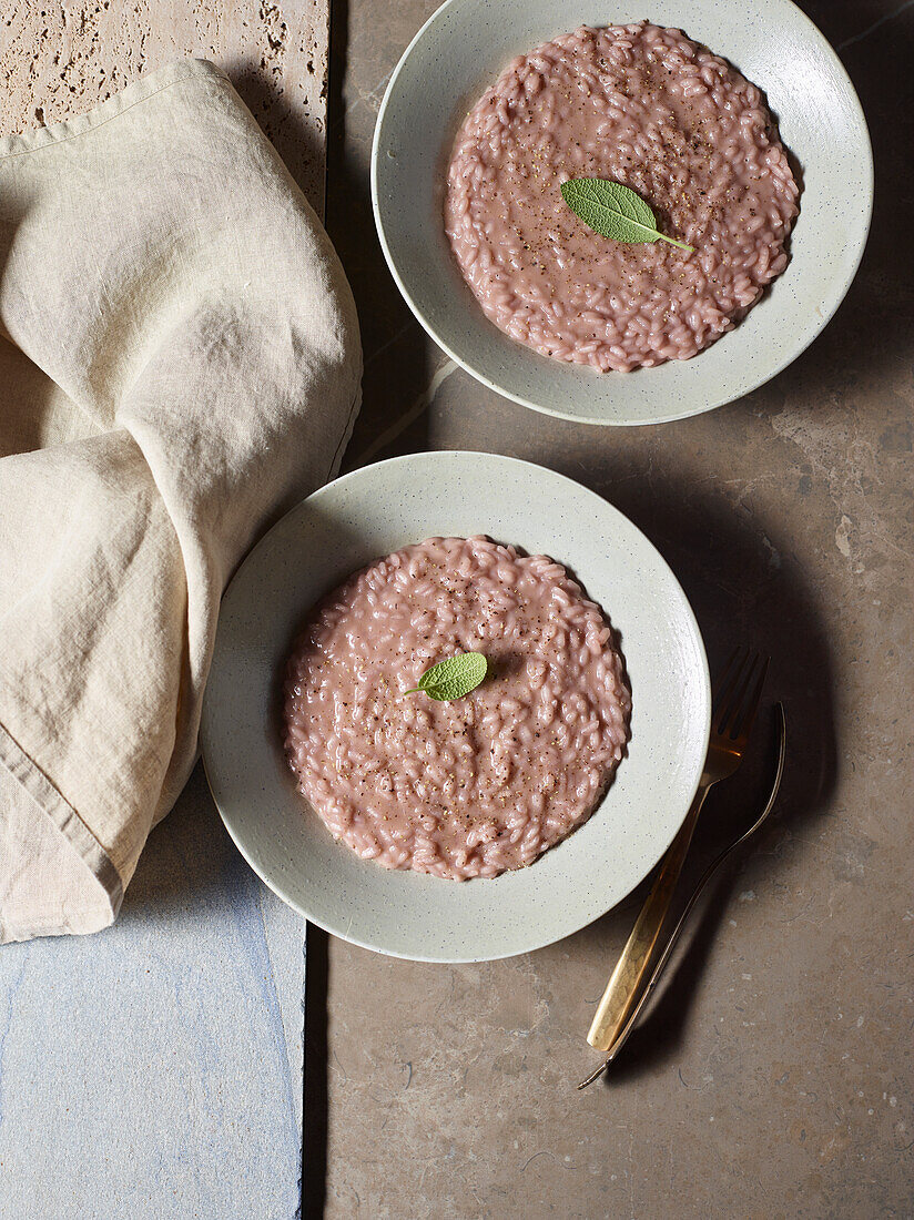 Rotwein-Risotto mit Grana Padano