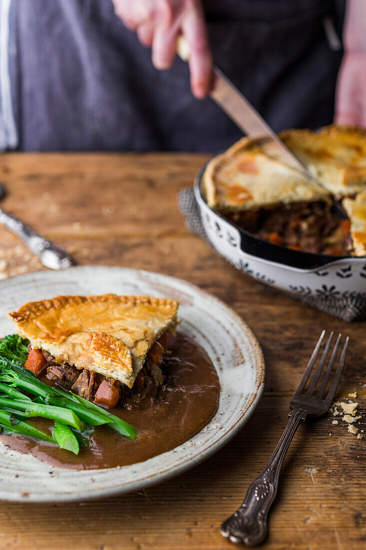 Hausgemachtes Steak und Ale Pie