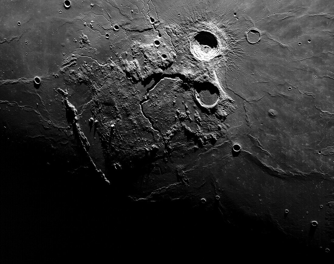Lunar surface, Orion spacecraft image