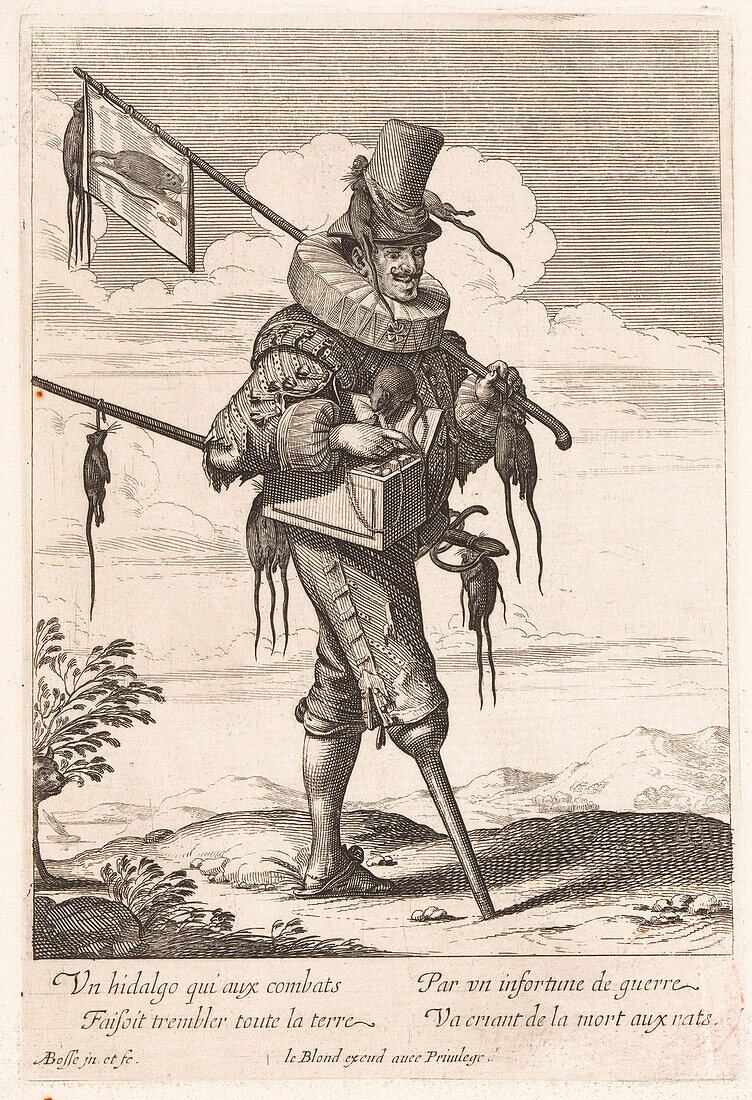 Spanish rat-catcher, 17th century illustration