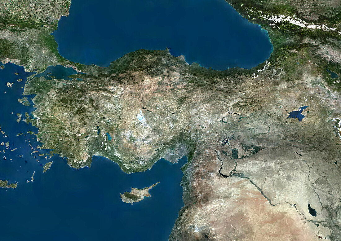 Turkey, satellite image