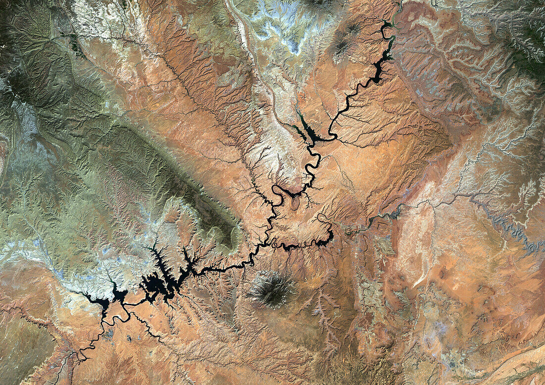 Glen Canyon, Utah, USA, satellite image