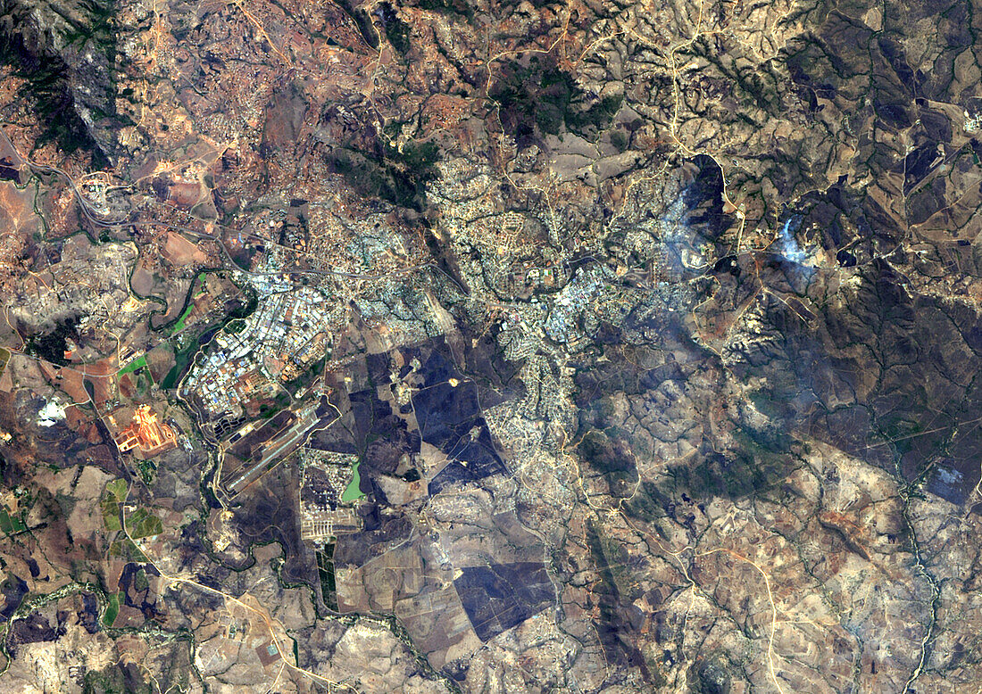 Manzini, Eswatini, satellite image