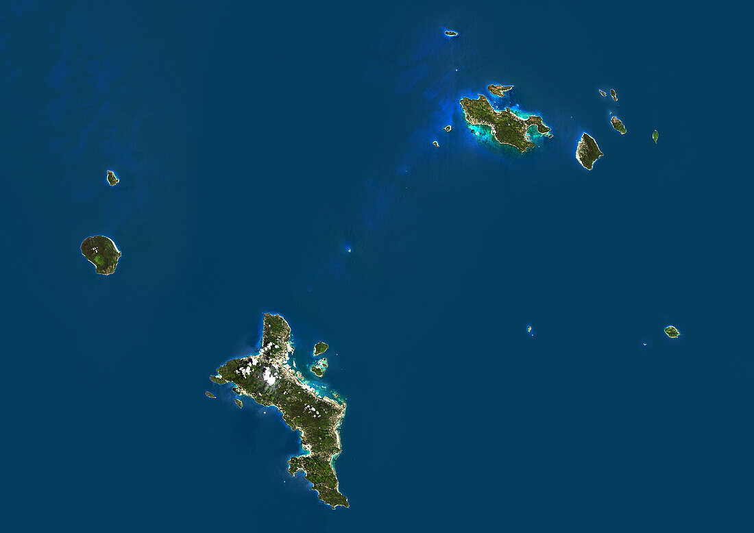 Seychelles, satellite image