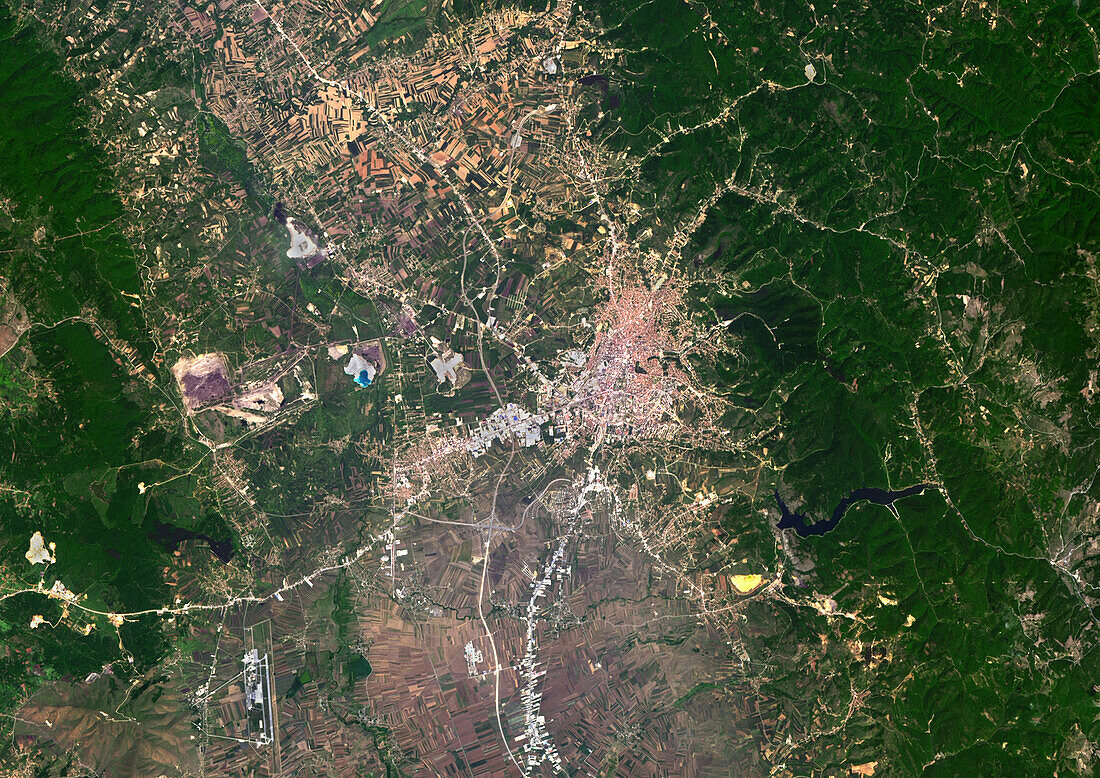Pristina, Kosovo, satellite image