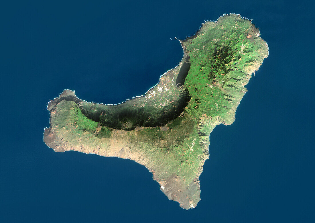 El Hierro, Santa Cruz de Tenerife, satellite image