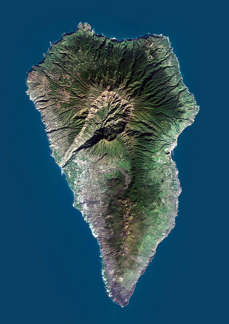 La Palma, Santa Cruz de Tenerife, satellite image