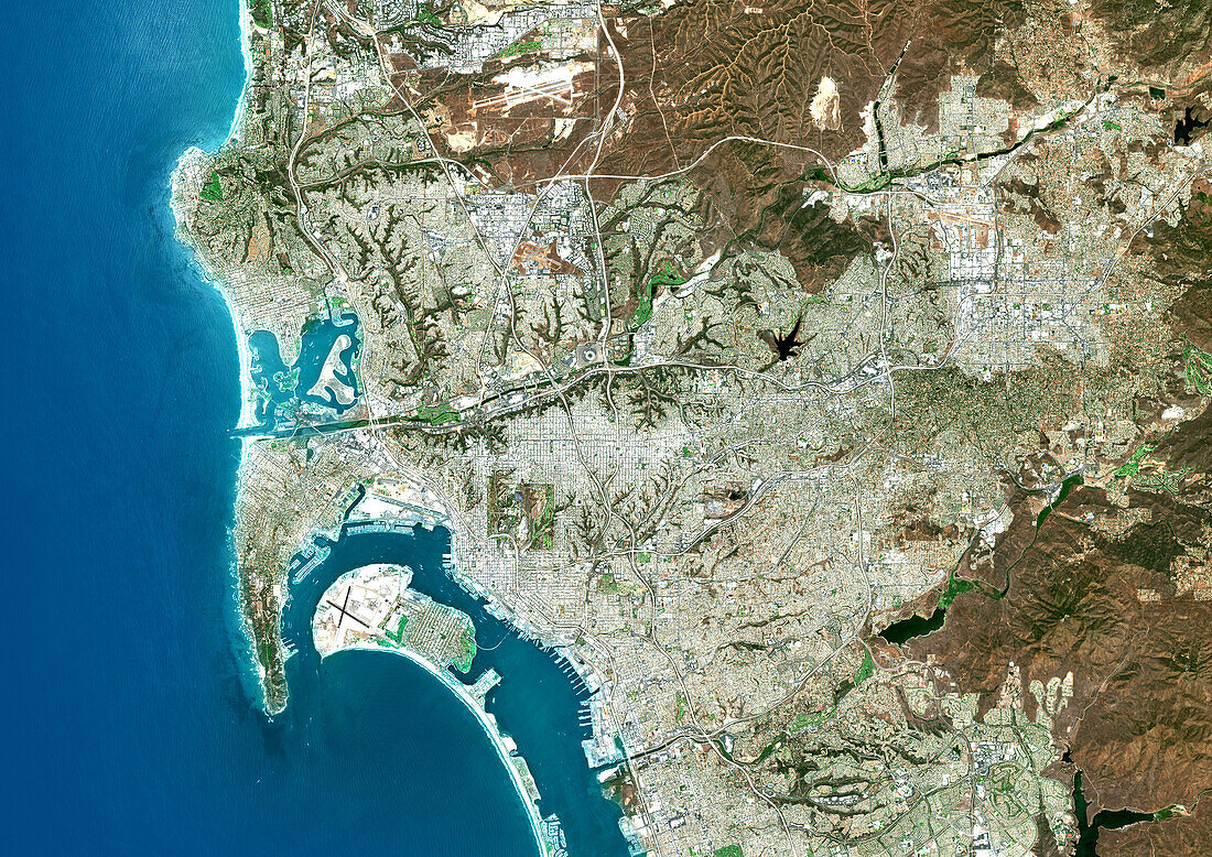 San Diego, California, USA, satellite image