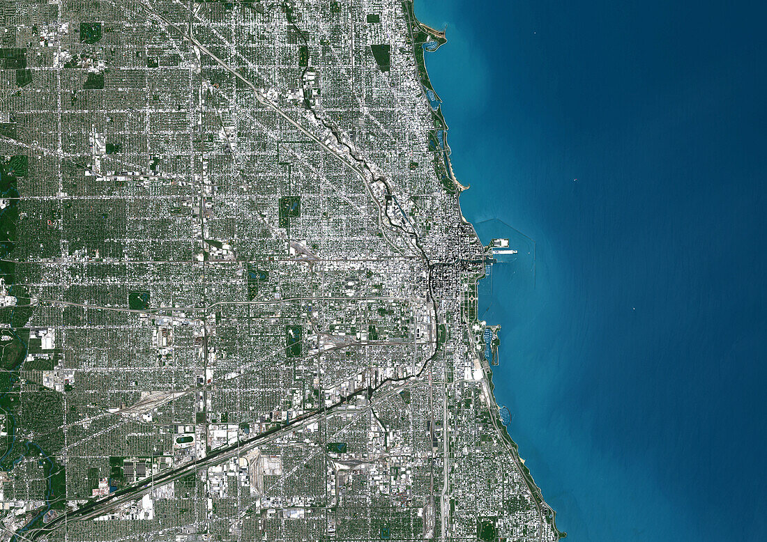Chicago, Illinois, USA, satellite image