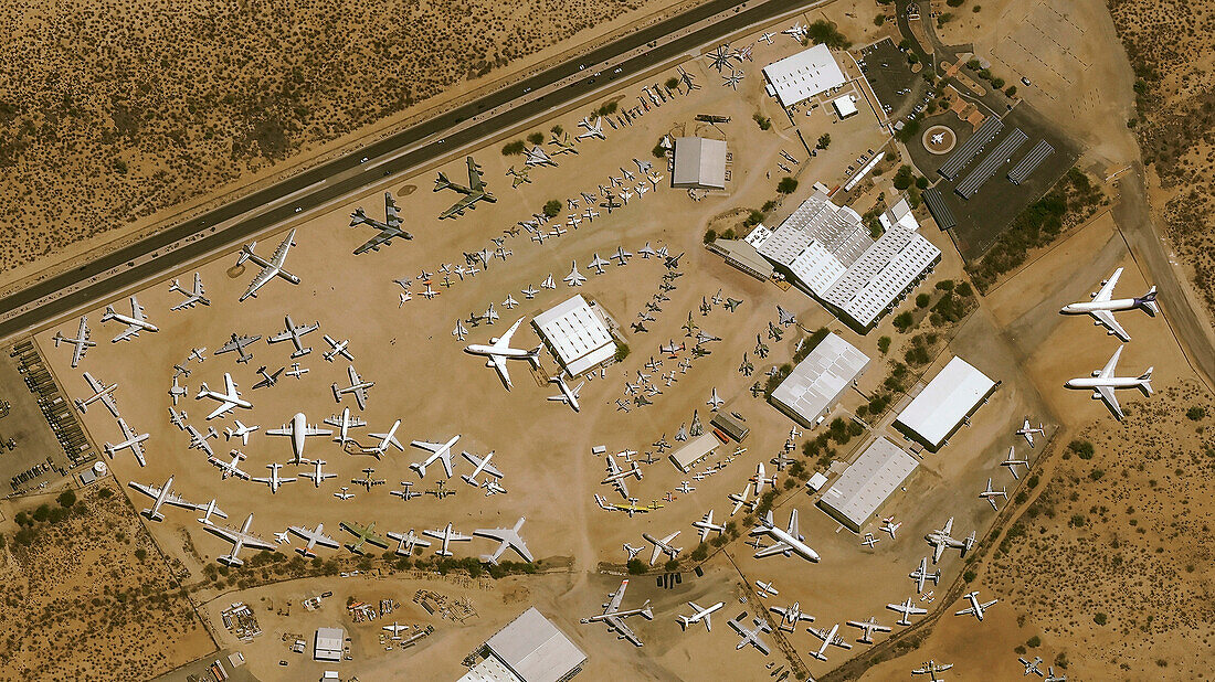 Pima Air and Space Museum, Arizona, USA, satellite image