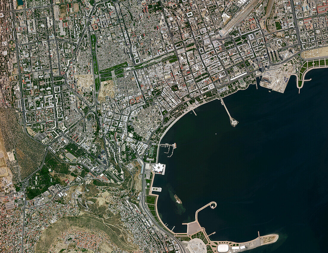 Baku, Azerbaijan, satellite image
