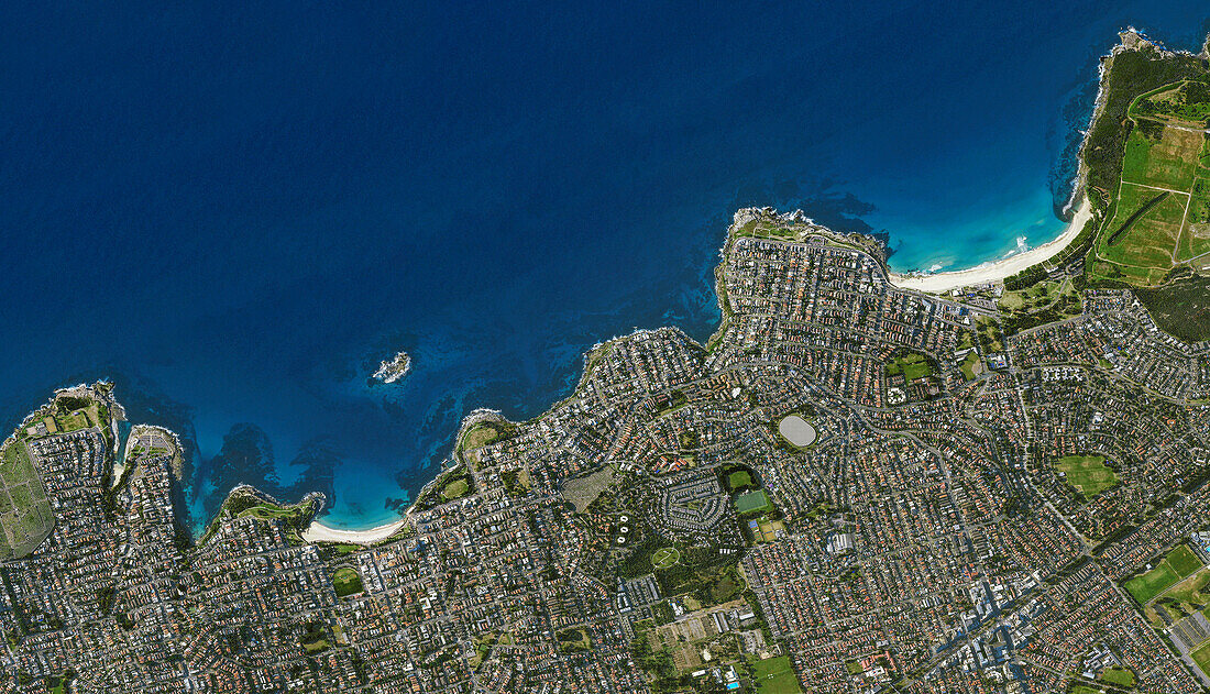 Sydney coast, Australia, satellite image