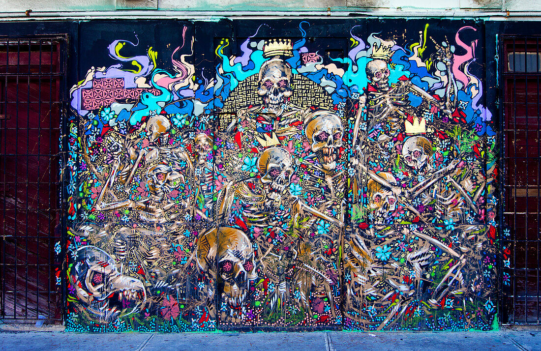 Skeleton wall art in Puerto Rico