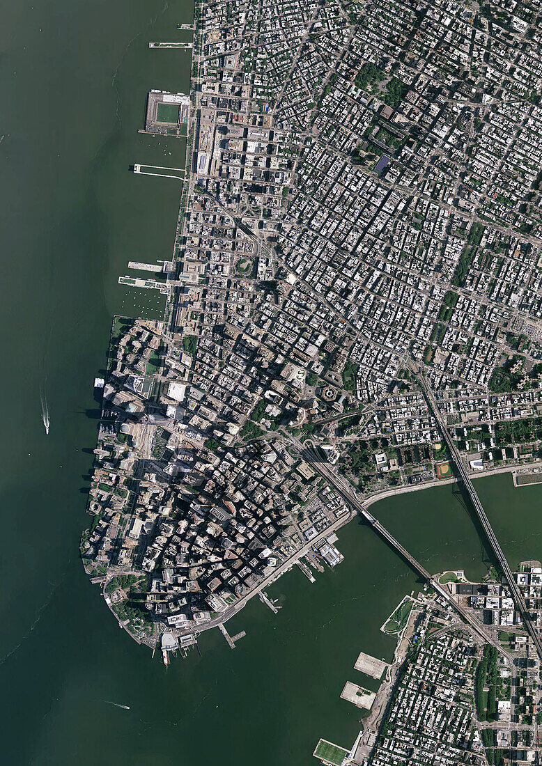 South of Manhattan, New York, USA, satellite image