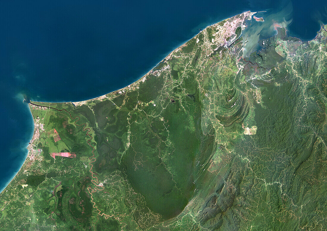 Brunei, satellite image