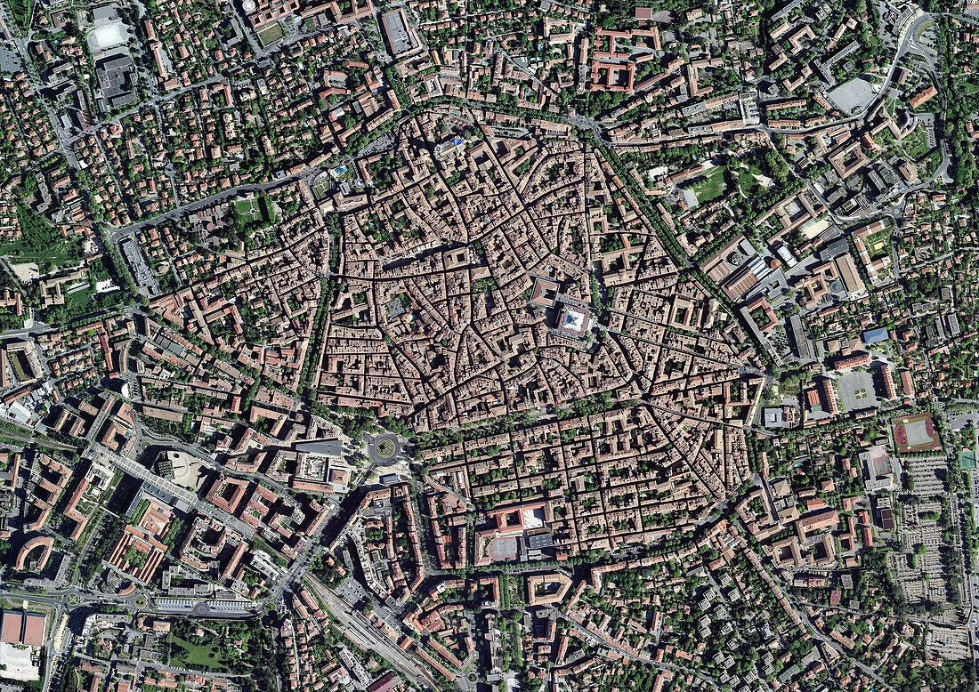 Aix-en-Provence Historical Centre, France, aerial photography
