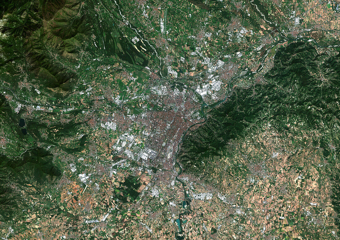 Turin, Italy, satellite image
