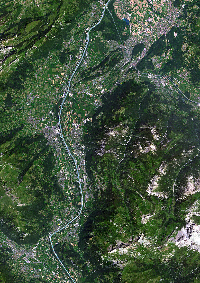 Liechtenstein, satellite image