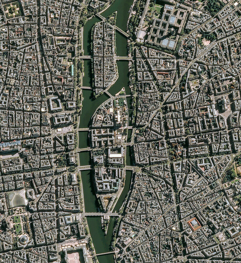 Paris, France, satellite image
