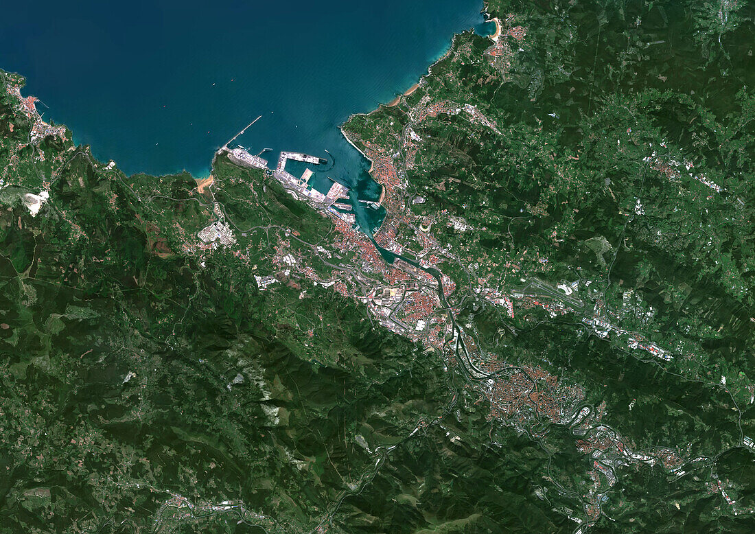 Bilboa, Spain, satellite image