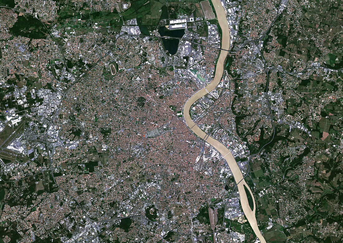 Bordeaux, France, satellite image